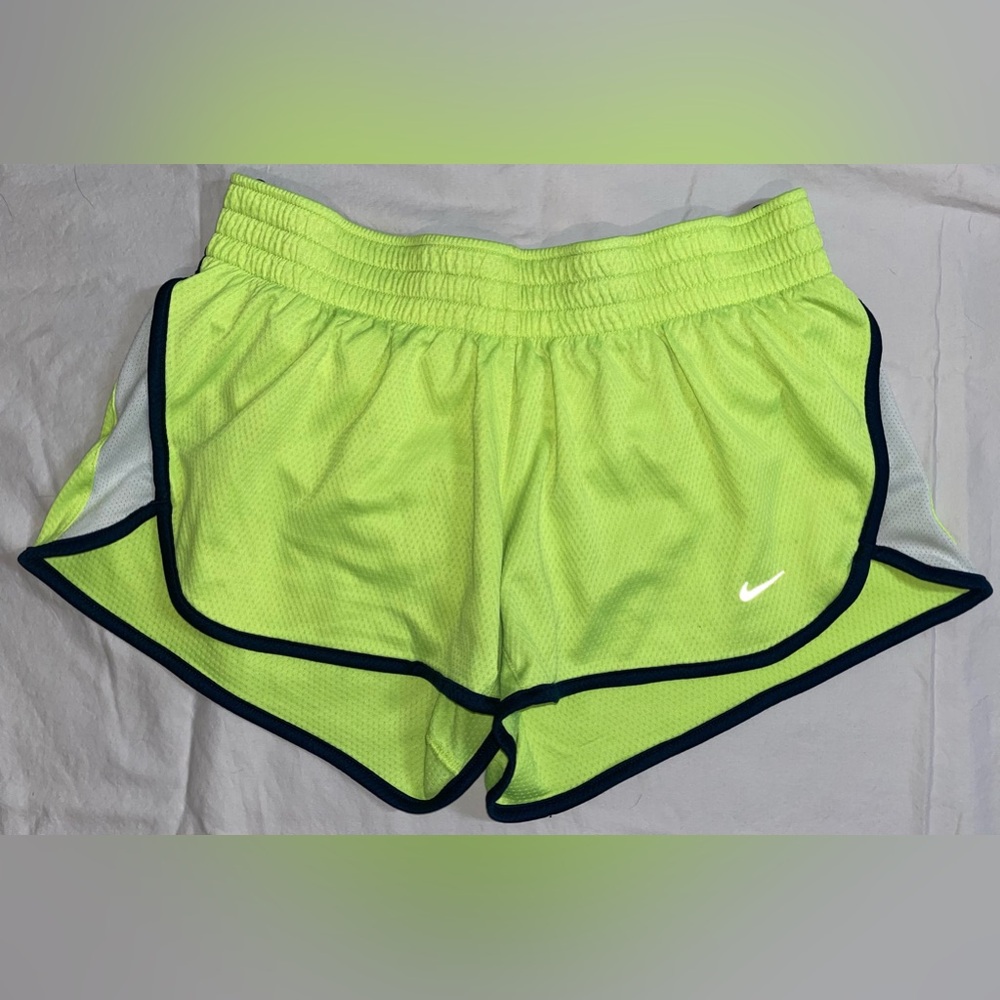 Nike Women's Tempo Brief-Lined Running Shorts - Lime | Size Large